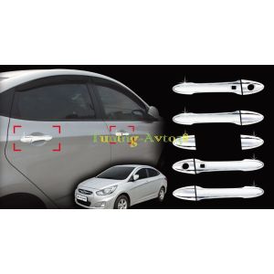 Хром накладки на ручки дверей ( комф. дост) Hyundai Accent 2011-