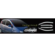 Дефлекторы окон ( ветровики ) хром Hyundai Click 2002-2005