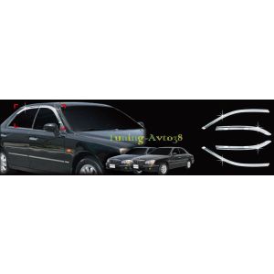 Дефлекторы окон ( ветровики ) хром Hyundai Grandeur XG 1999-2004