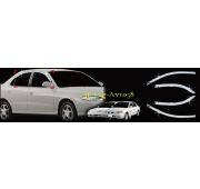 Дефлекторы окон ( ветровики ) хром Hyundai Avante 1995-1997
