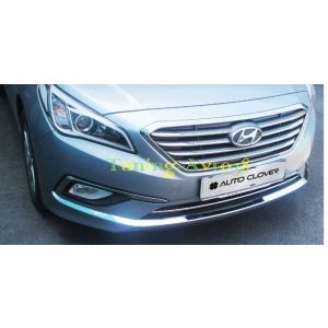 Хром накладка на решетку бампера Hyundai Sonata 2014-2016