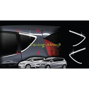 Хром окантовка задней форточки Hyundai Accent 2011-