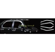 Дефлекторы окон ( ветровики ) хром Hyundai Equus 2002-2004