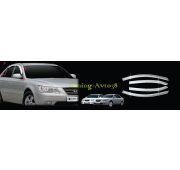 Дефлекторы окон ( ветровики ) хром Hyundai Sonata 2004-2007