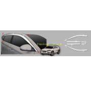 Дефлекторы окон ( ветровики ) хром Hyundai Tucson 2015-