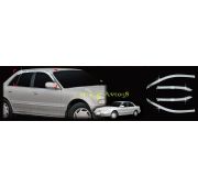 Дефлекторы окон ( ветровики ) хром Hyundai Sonata 1993-1997
