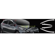 Дефлекторы окон ( ветровики ) хром Hyundai i30 2011-