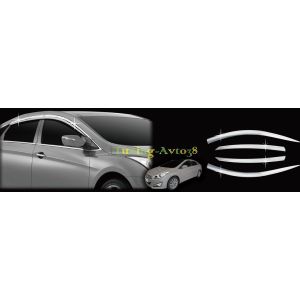 Дефлекторы окон ( ветровики ) хром Hyundai i40 2011-