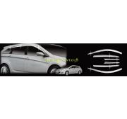 Дефлекторы окон ( ветровики ) хром Hyundai i40 2011- ( хэтчбэк )