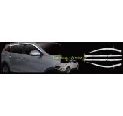 Дефлекторы окон ( ветровики ) хром Hyundai Maxcruz 2013-2014