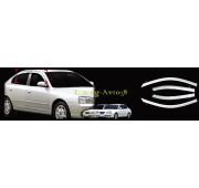 Дефлекторы окон ( ветровики ) хром Hyundai Avante XD 2003-2006