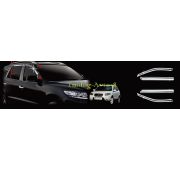 Дефлекторы окон ( ветровики ) хром Hyundai Santa Fe 2006-2011