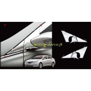 Хром накладки в углы зеркал заднего вида Hyundai Sonata 2012-2013