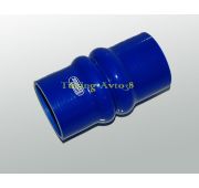 Патрубок силиконовый демпферный двойной SAMCO style синии d 51mm*150mm
