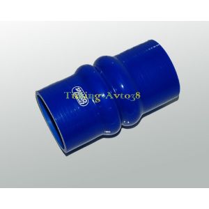 Патрубок силиконовый демпферный двойной SAMCO style синии d 57mm*150mm