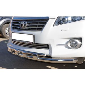 Защита переднего бампера двойная с перемычками 60/42 Toyota RAV4 2010-2012