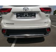 Защита заднего бампера двойная 60/42 Toyota Highlander 2017