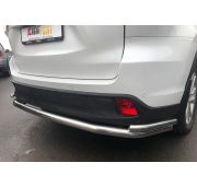 Защита заднего бампера угловая большая двойная 60/42 Toyota Highlander 2017