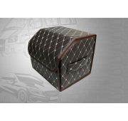 Саквояж ЭК 35*30*30 фигурный ромб¶коричневый/беж/коричневый