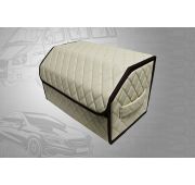 Саквояж ЭК 50*30*30 фигурный ромб¶беж/беж/коричневый