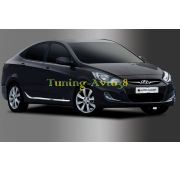 Молдинги на двери ( хром ) нижние Hyundai Accent 2011-
