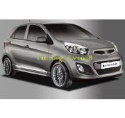 Молдинги на двери ( хром ) нижние Kia Morning 2011-