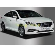 Молдинги на двери ( хром ) нижние Hyundai Sonata 2014-