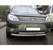 Накладка на решетку радиатора ( трубочки ) d 10 Hyundai IX55 2009-
