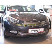 Накладка на решетку радиатора ( трубочки ) d 10 Kia CEED 2012-
