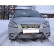 Накладка на решетку радиатора ( трубочки ) d 10 Kia Rio JB 2009-2011