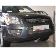 Накладка на решетку радиатора ( трубочки ) d 10  Kia Sportage KM 2009-2010