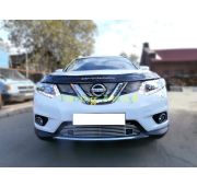 Накладка на решетку радиатора ( трубочки ) d 10  Nissan X-Trail T31 LE/SE/XE 2013-