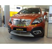 Накладка на решетку радиатора ( трубочки ) d 10 Opel Mokka 2014-
