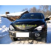 Накладка на решетку радиатора ( трубочки ) d 10 Ssang Yong Actyon Sport 2006-